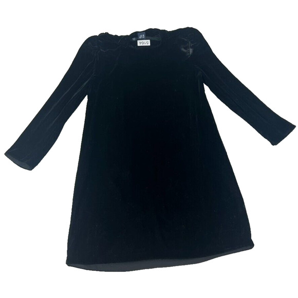 GAP Dress Black Puff Sleeve - Picture 2 of 9